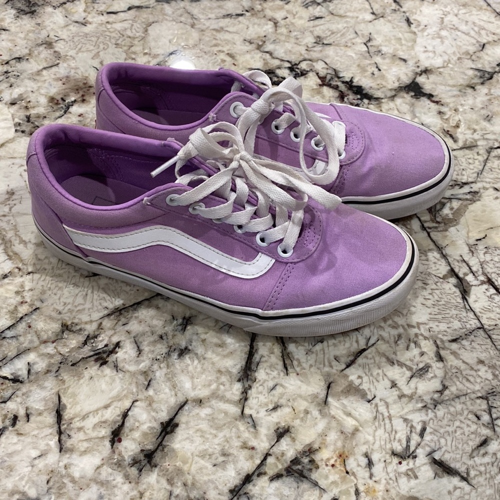 Old Skool Light Purple Vans - women size 8